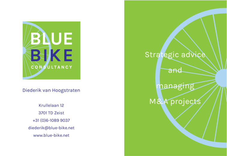 blue bike visitekaart